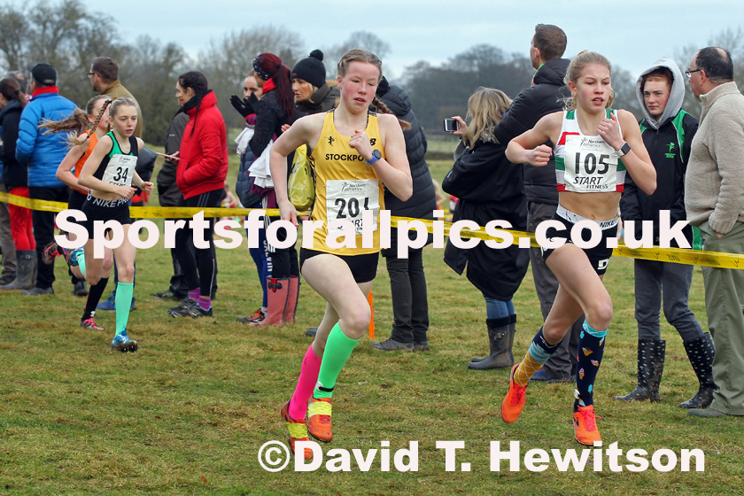 Girls under-13s Northern Cross Country Champs., Camp Hill Estate, Kirklington.  Photo: David T. Hewitson/Sports for All Pics